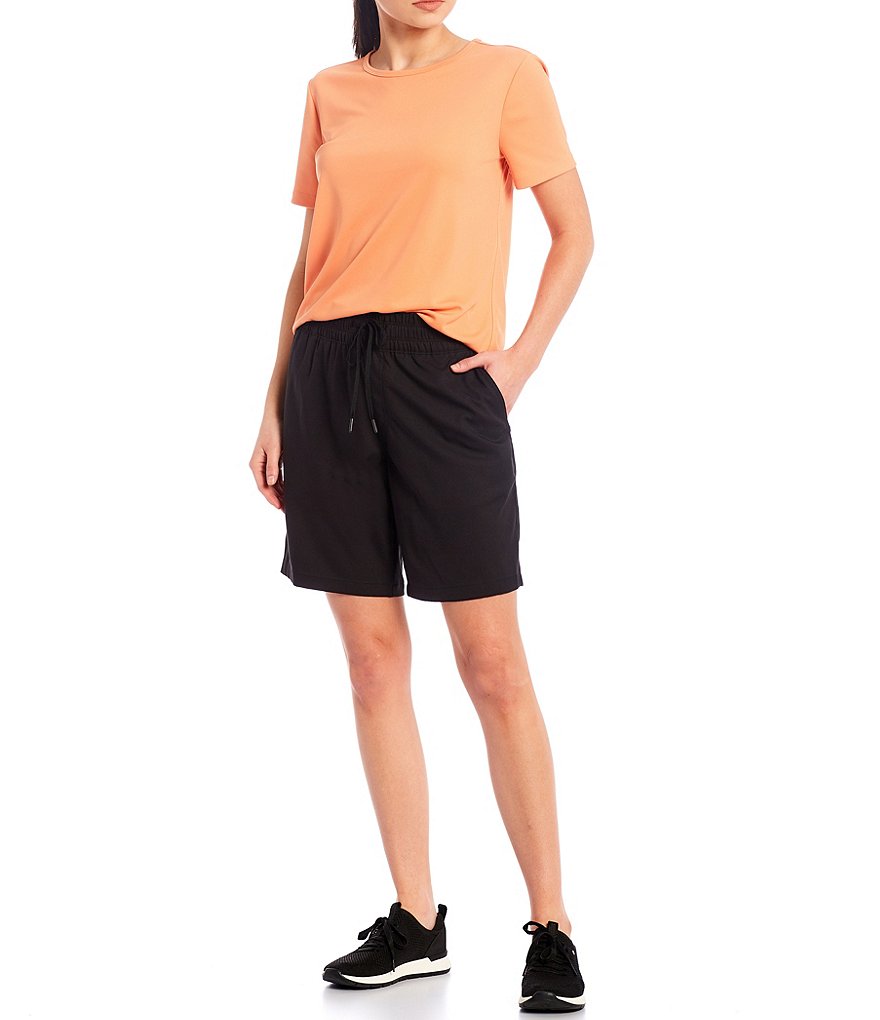 IBKUL Solid Long Sleeve Mock Neck Top