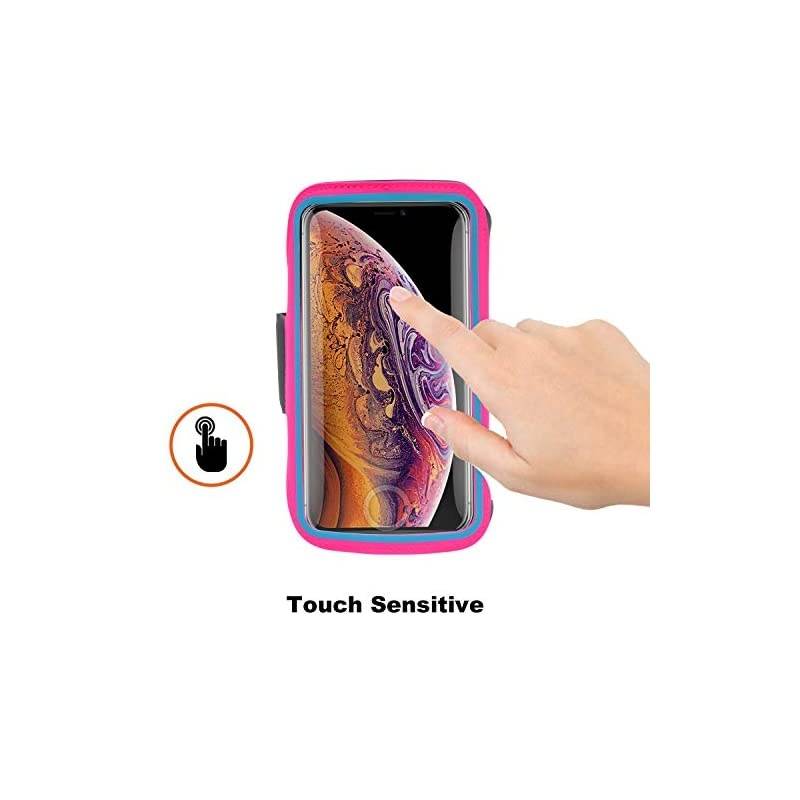 Cell Phone Armband for Samsung Galaxy S20 Ultra S20 Plus S10+ S9 S8 S7 J7 J3, A01 A11 A21 A51 A71 5G A10e A20 A30 A50, Stylo 6,K51,K31 Sports Running Workout Phone Holder Card Slots Case,Rose