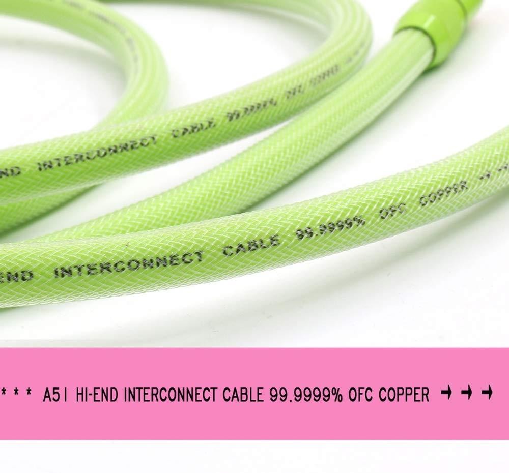 A51 Hi-End 6N OFC Copper RCA Interconnect Cable with 2 RCA to RCA Audio Cable HiFi (3M)