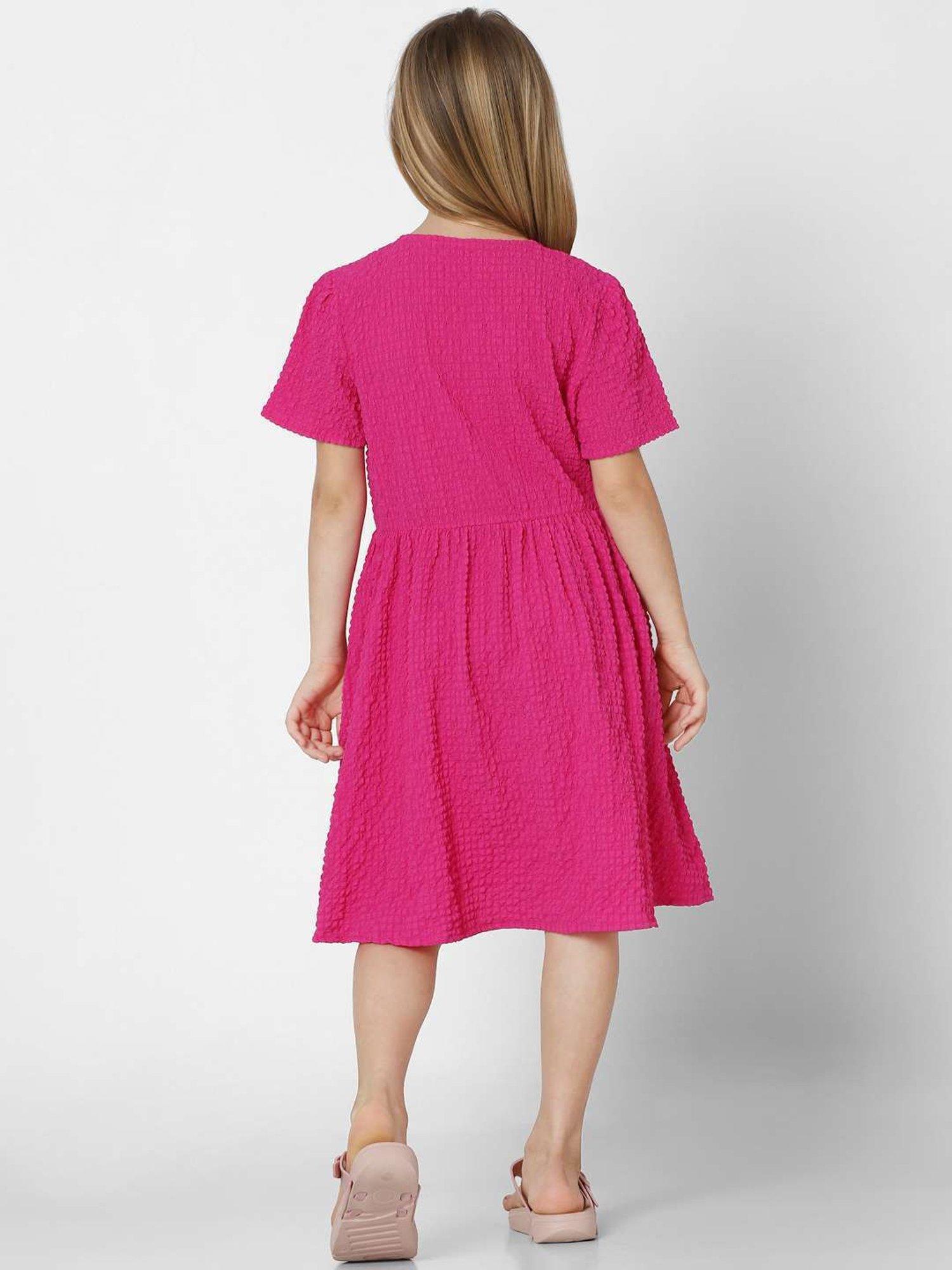 KIDS ONLY Pink Textured Pattern Dress
