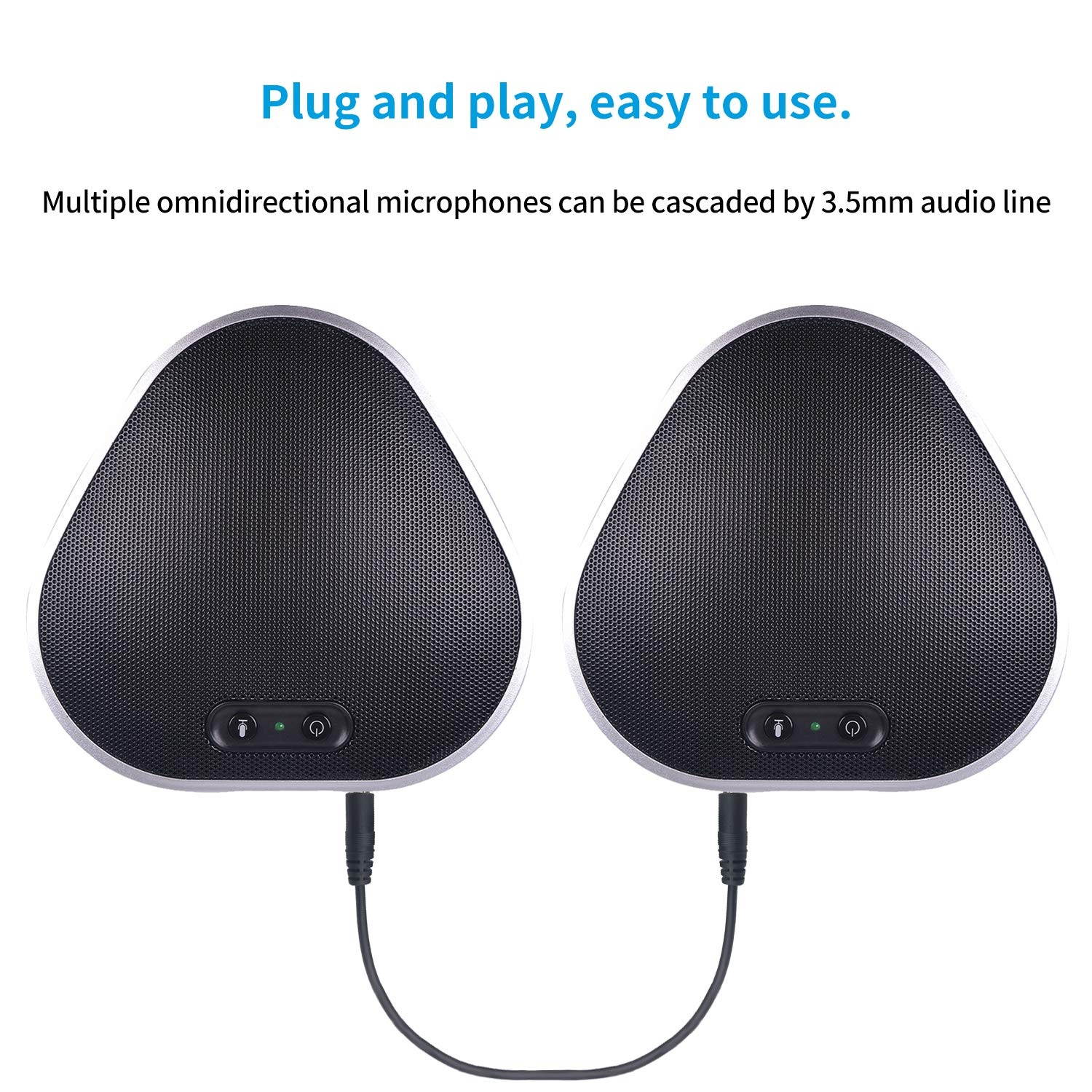 Tenveo AX6 USB Conference Speakerphone for Skype Business Conference Calls (TEVO-AX6)