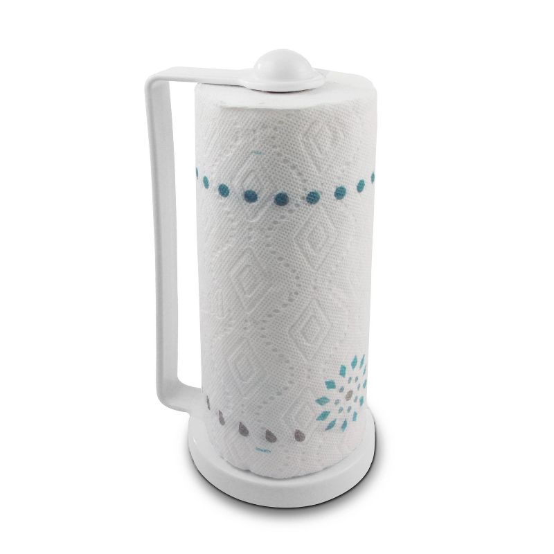 Spectrum Diversified Plastic Portable Paper Towel Holder - White