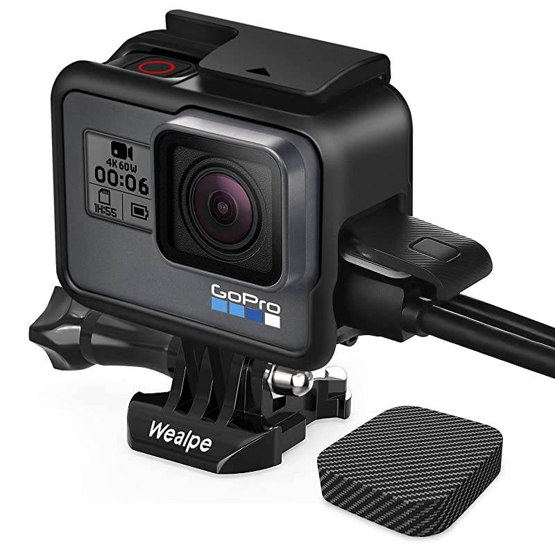 Frame Mount Case Housing Compatible with GoPro Hero 7 BlackSilverWhite Hero 6 Hero 5 Hero 2018 Cameras with Lens Cap