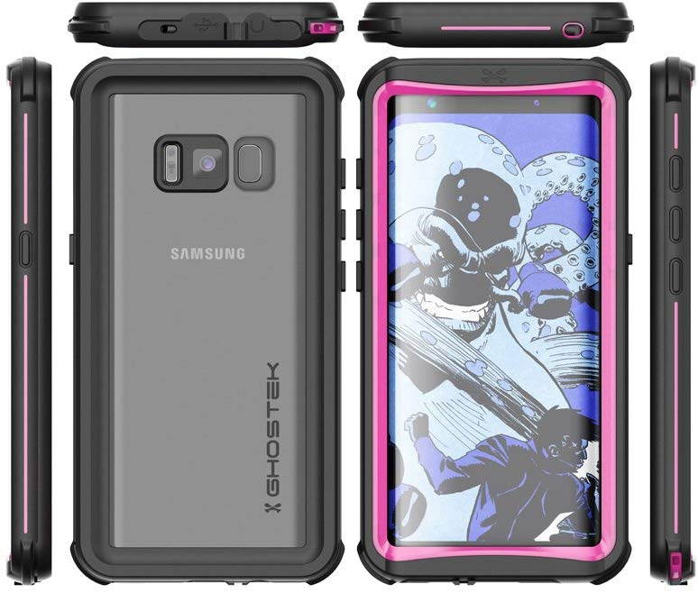 Ghostek Nautical Galaxy S8 Plus Waterproof Case with Screen Protector Extreme Rugged Heavy Duty Protection Full Body Sealed Shell Underwater Shockproof for 2017 Galaxy S8 Plus (6.2 Inch) - (Black)