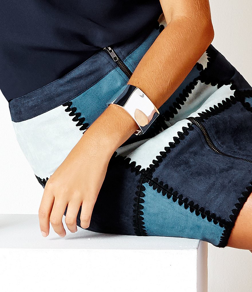 Robert Lee Morris Soho Square Hinge Cuff Bracelet