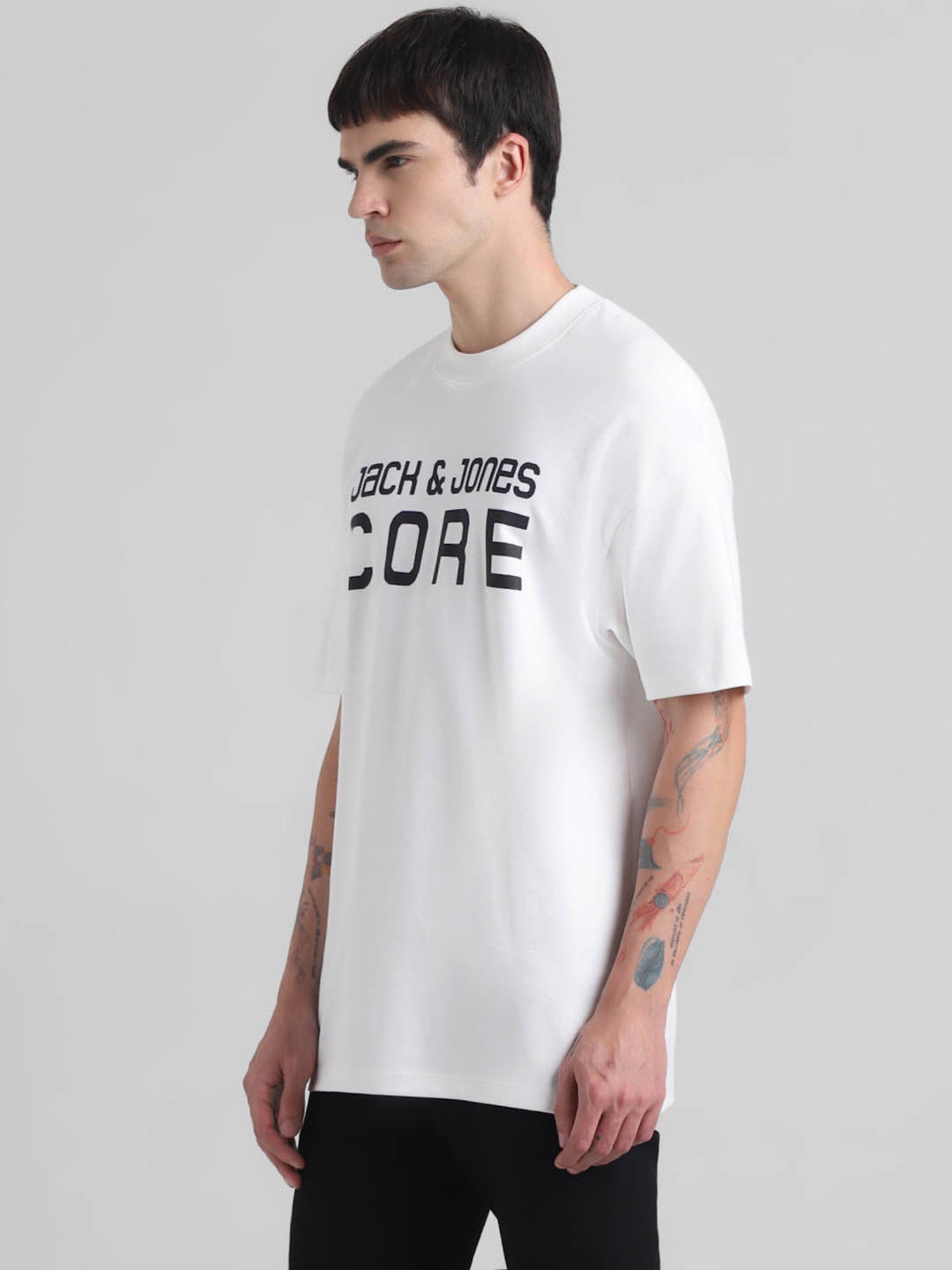 Produkt By Jack & Jones Cloud Dancer Cotton Boxy Fit Printed T-Shirt