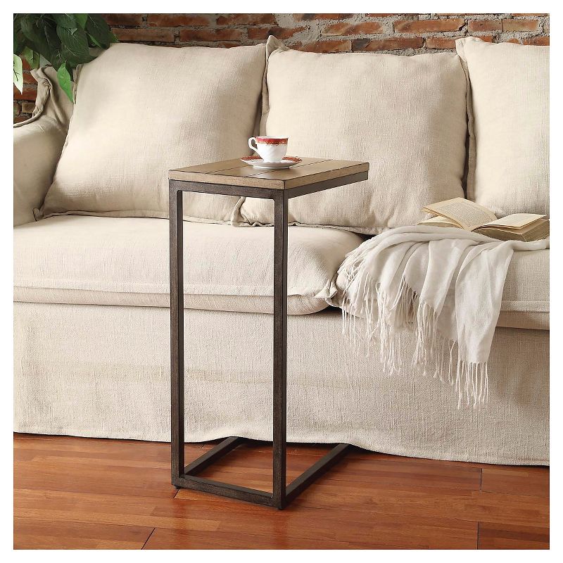 Fletcher Computer Tray Table Chestnut/Black - Carolina Forge