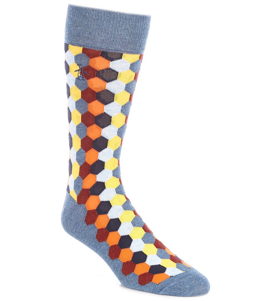 Original Penguin Poplin Hexagon Crew Socks
