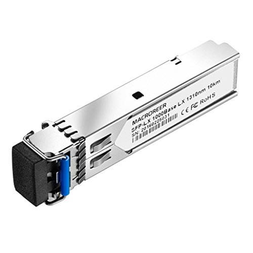 Macroreer Fiber Optic Transceiver for Force10 GP-SFP2-1Y Gigabit SFP 1000BASE-LX/LH Module with DOM Support 1310nm 10Km Dual LC/PC Connector