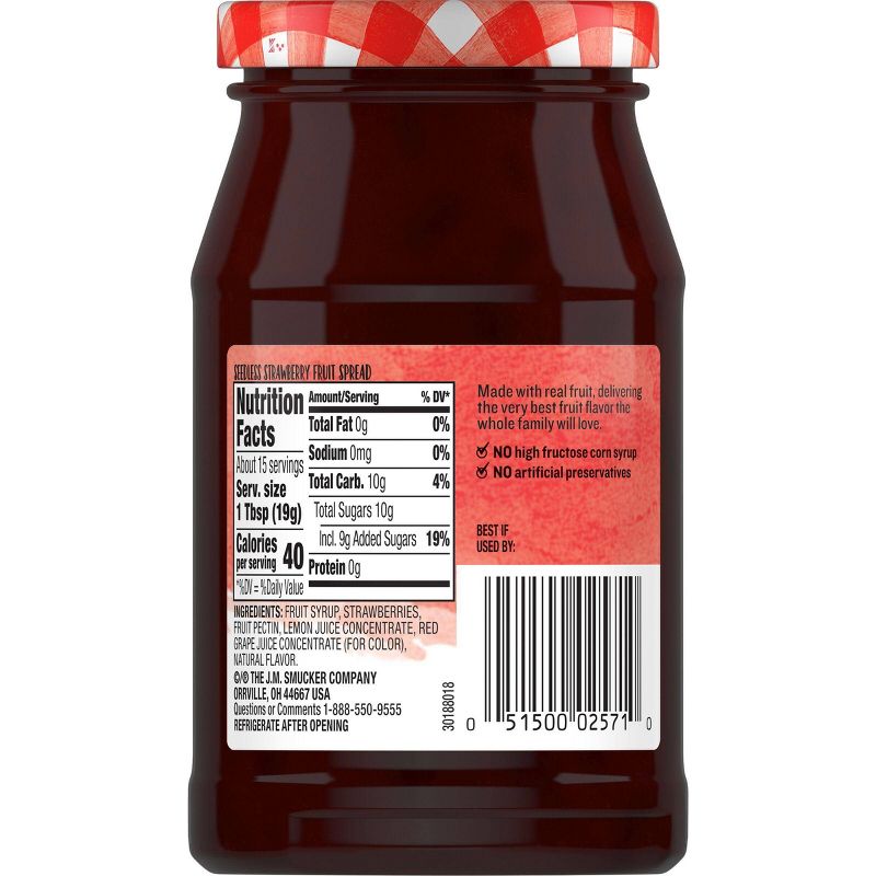Smucker's Simply Fruit Strawberry Seedless Spreadable Fruit - 10oz