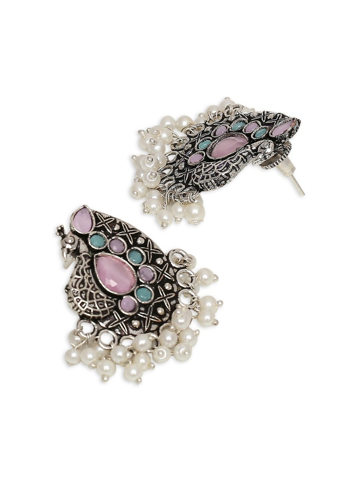 OOMPH Jewellery Yellow Enamel Floral Jhumki