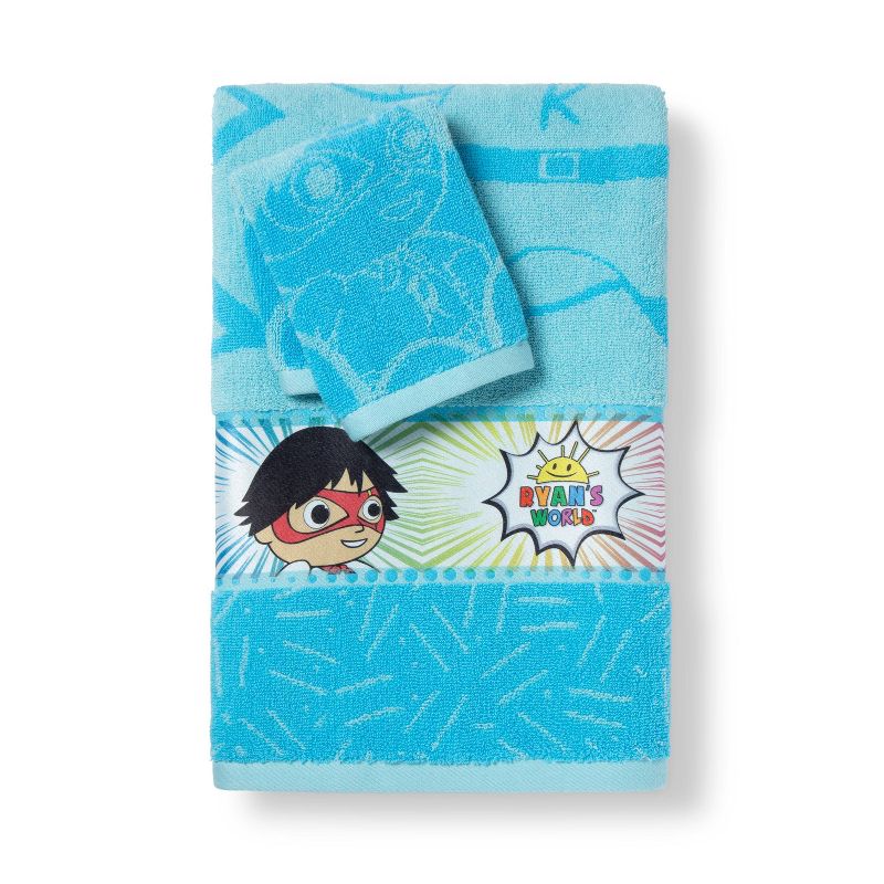 2pc Ryan's World Surprise Awaits Bath Towel and Washcloth Set