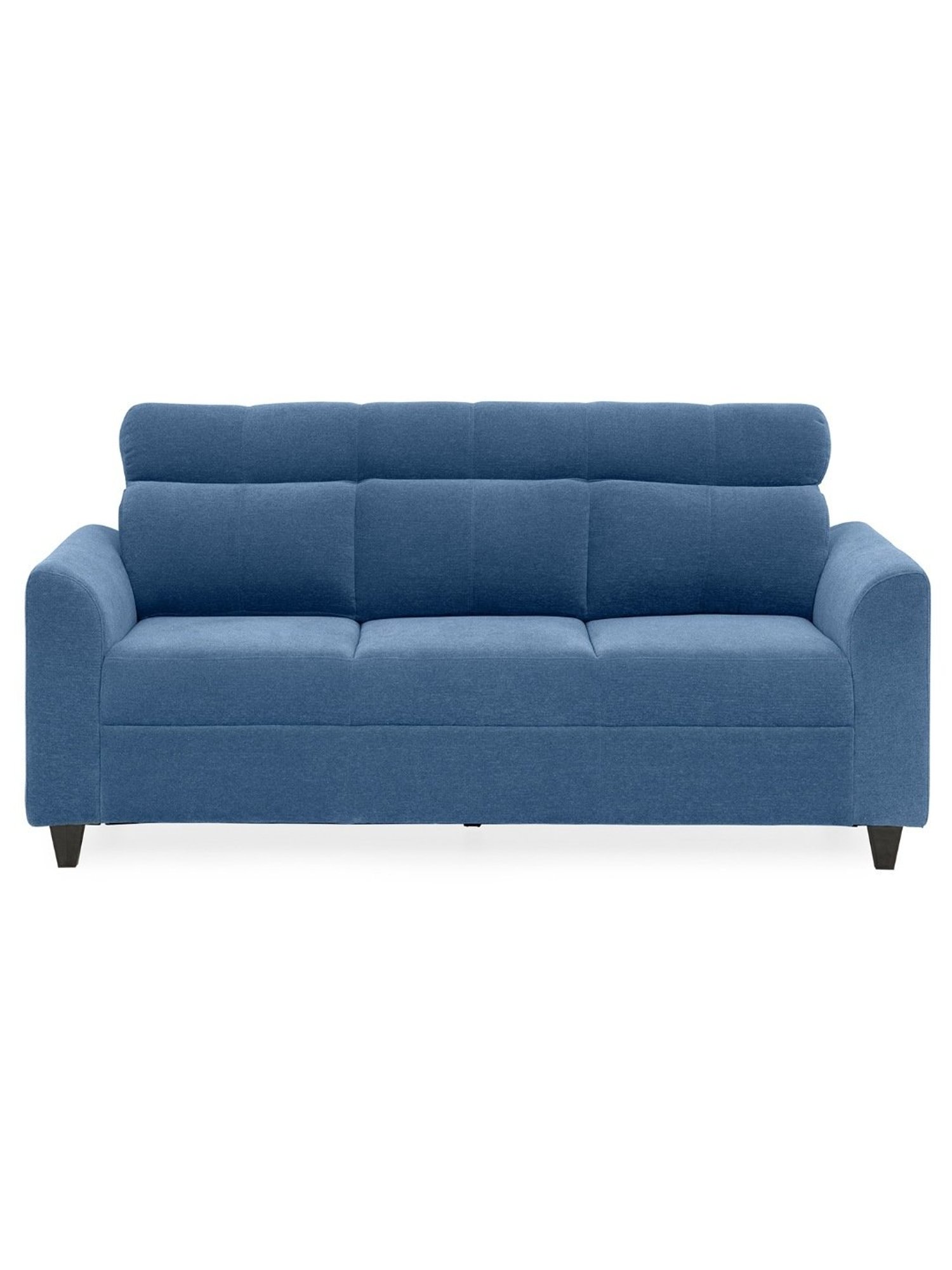 Duroflex Zivo Plus Blue Solid Wood 3 Seater Sofa Set