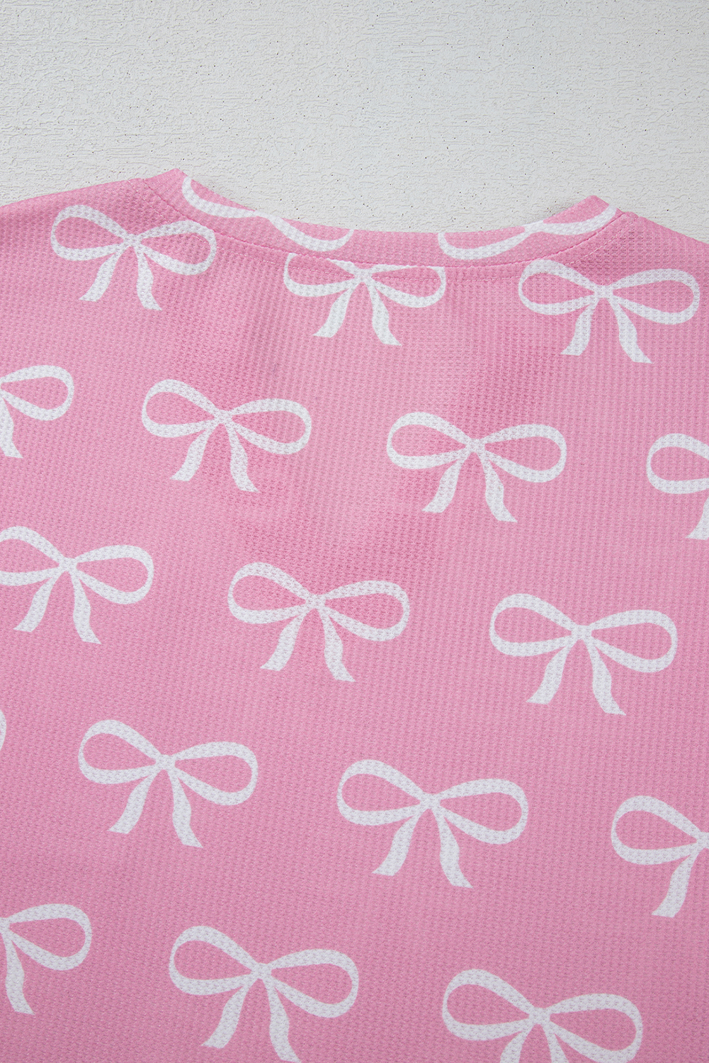 Skobeloff Textured Ruffle Split Top and Drawstring Shorts Set