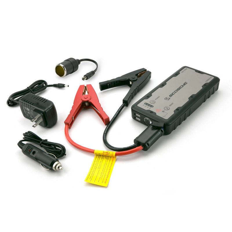 Scosche Portable Car Jump Starter with USB Power Bank and LED Flashlight Black
