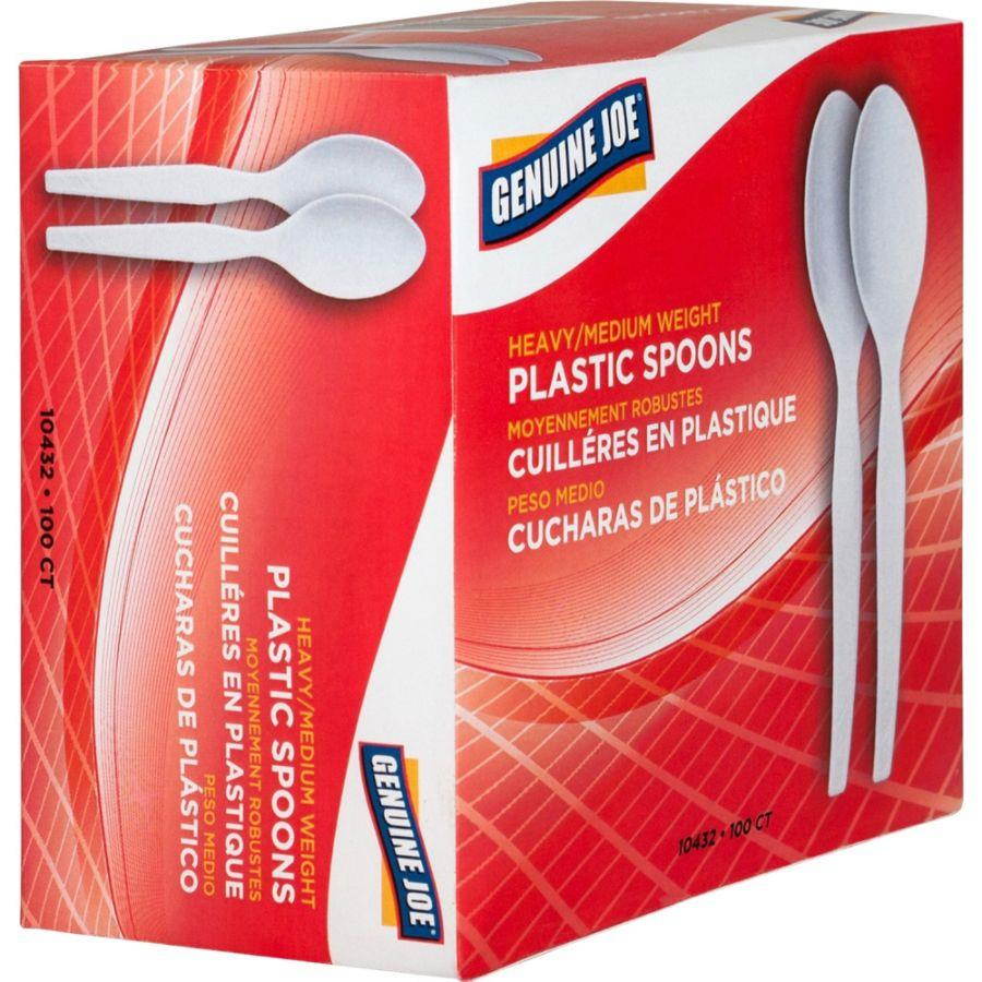 Polystyrene Spoon Heavyweight 100/BX White