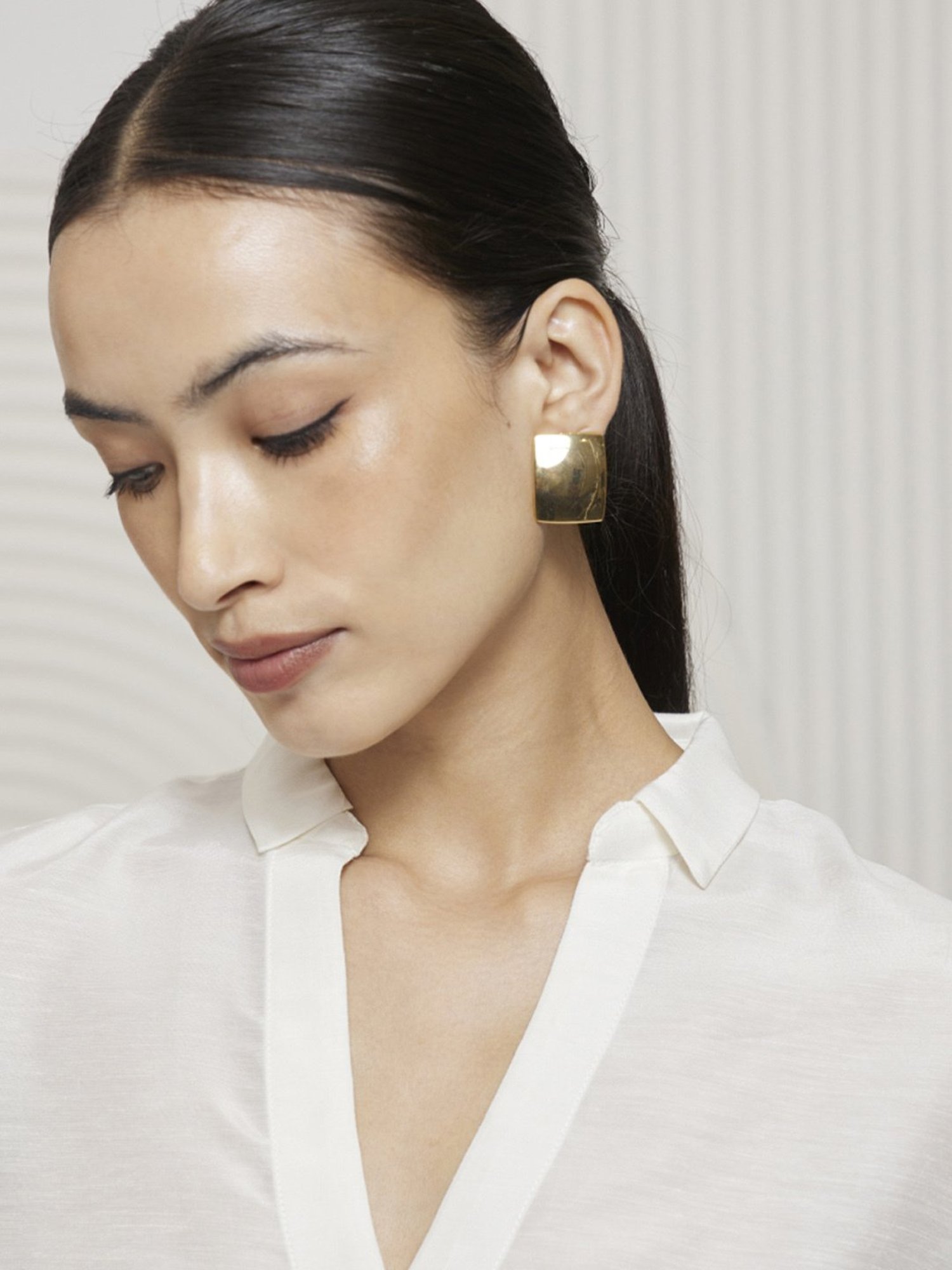 Artagai Off White Kantha Wrap Shirt with Tie Up and Kantha Detail At Cuff and Belt