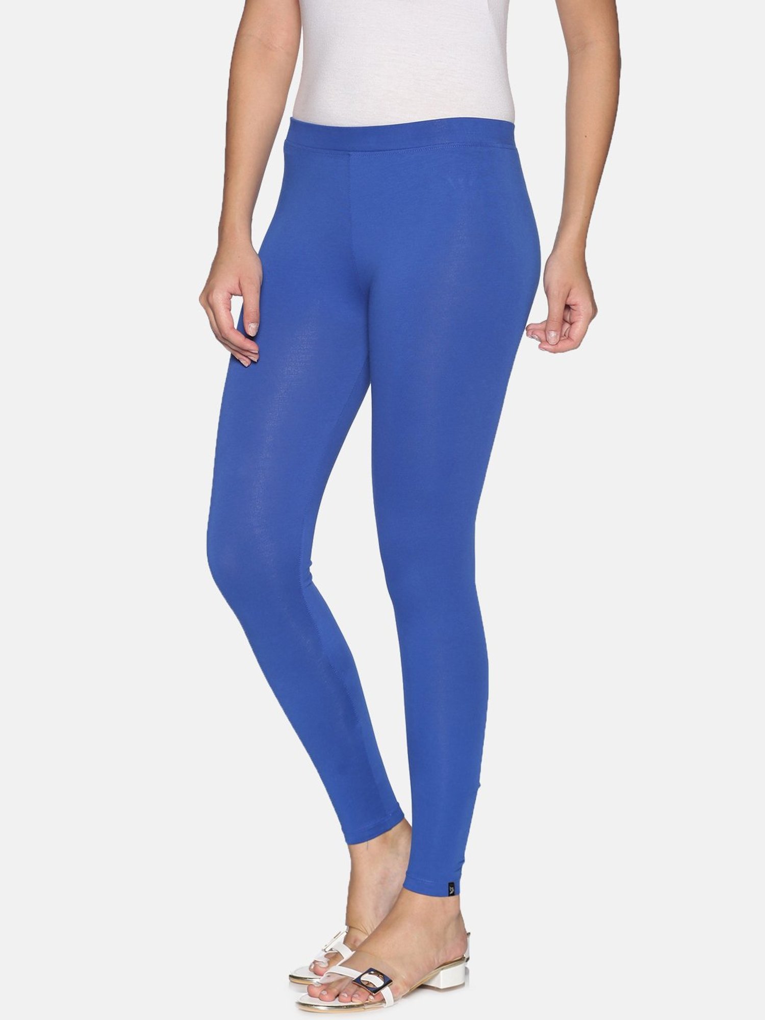 TWIN BIRDS Blue Ankle Length Leggings