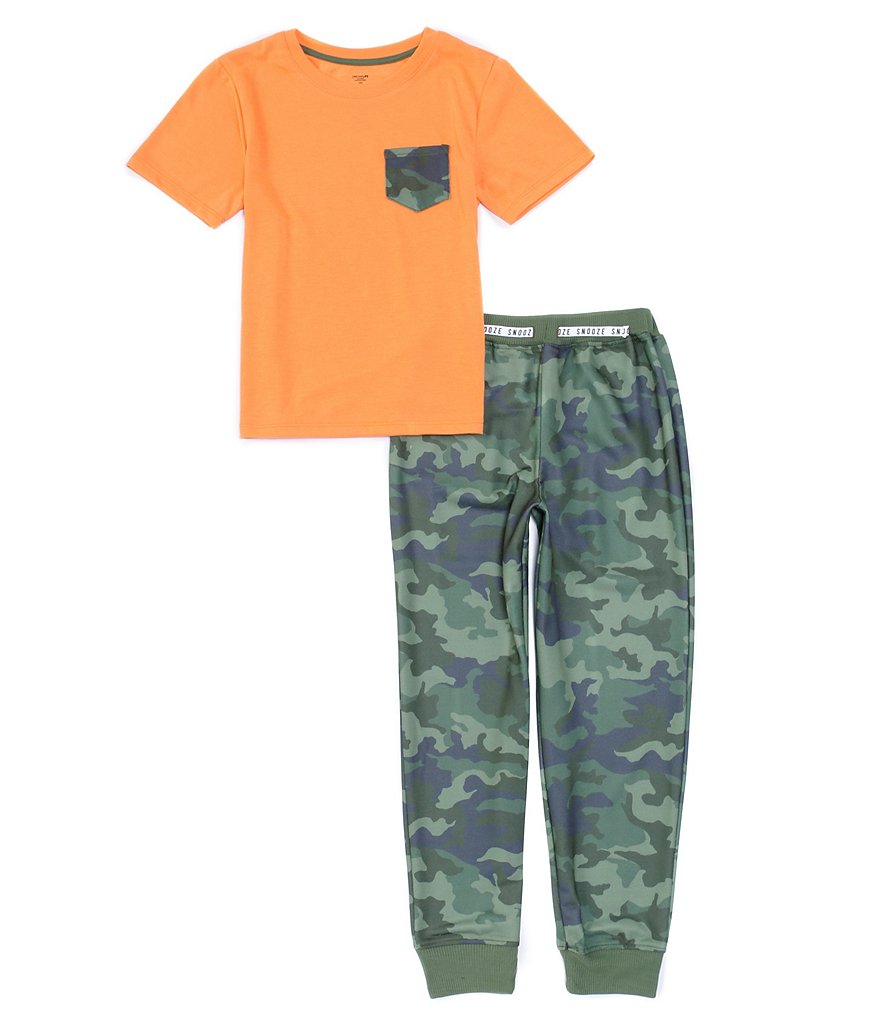Dream Life Big Boys 8-16 Camo 2-Piece Pajamas Set
