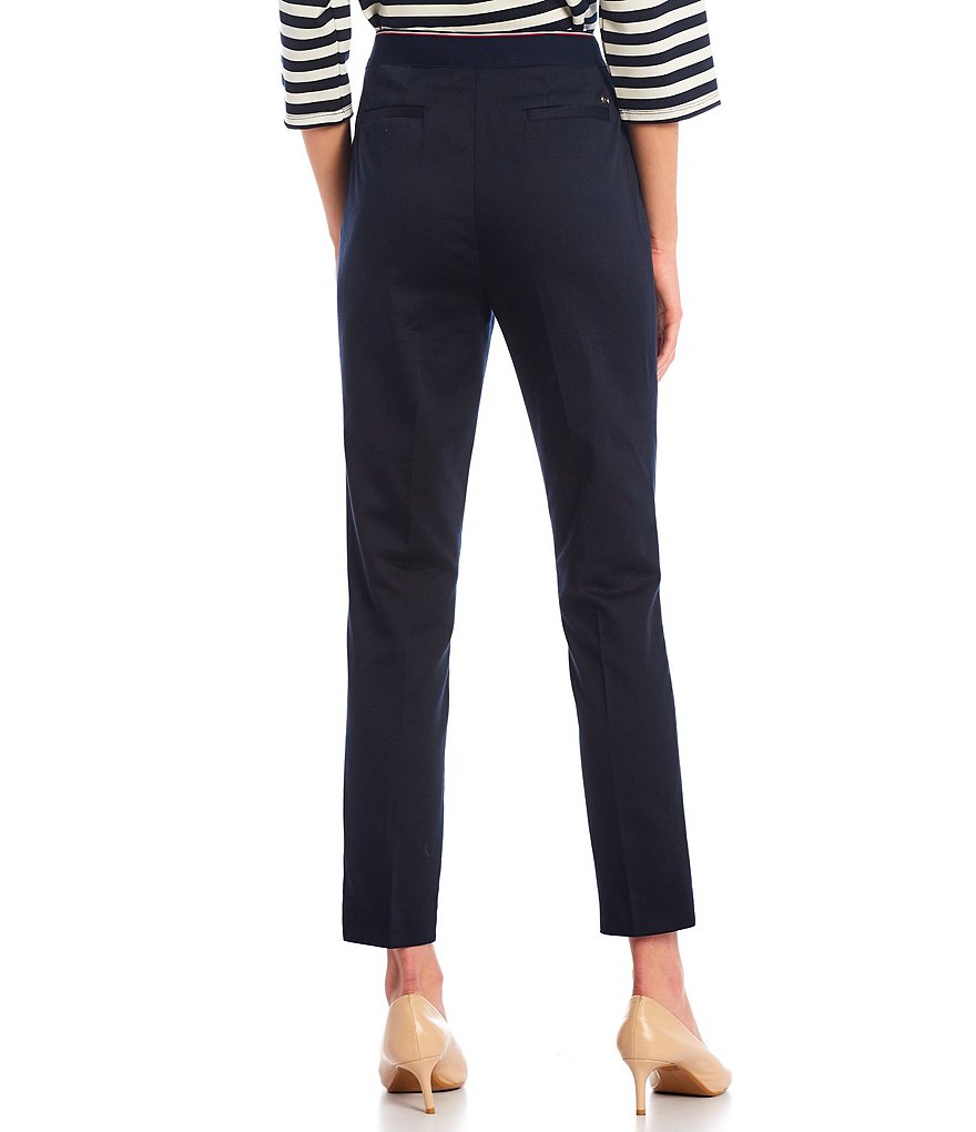 Tommy Hilfiger Flat Front Elastic Waist Twill Pants