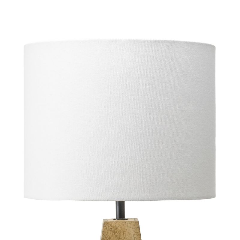 nuLOOM Lily 24" Wood Table Lamp Lighting - Natural 24" H x 10" W x 10" D