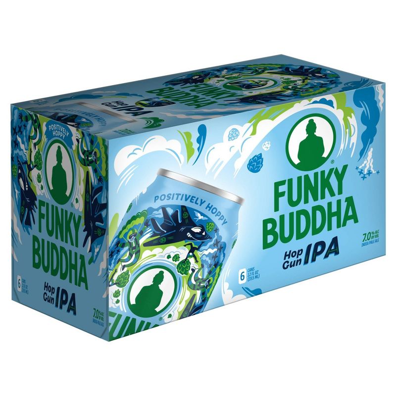 Funky Buddha Hop Gun IPA Beer - 6pk/12 fl oz Cans