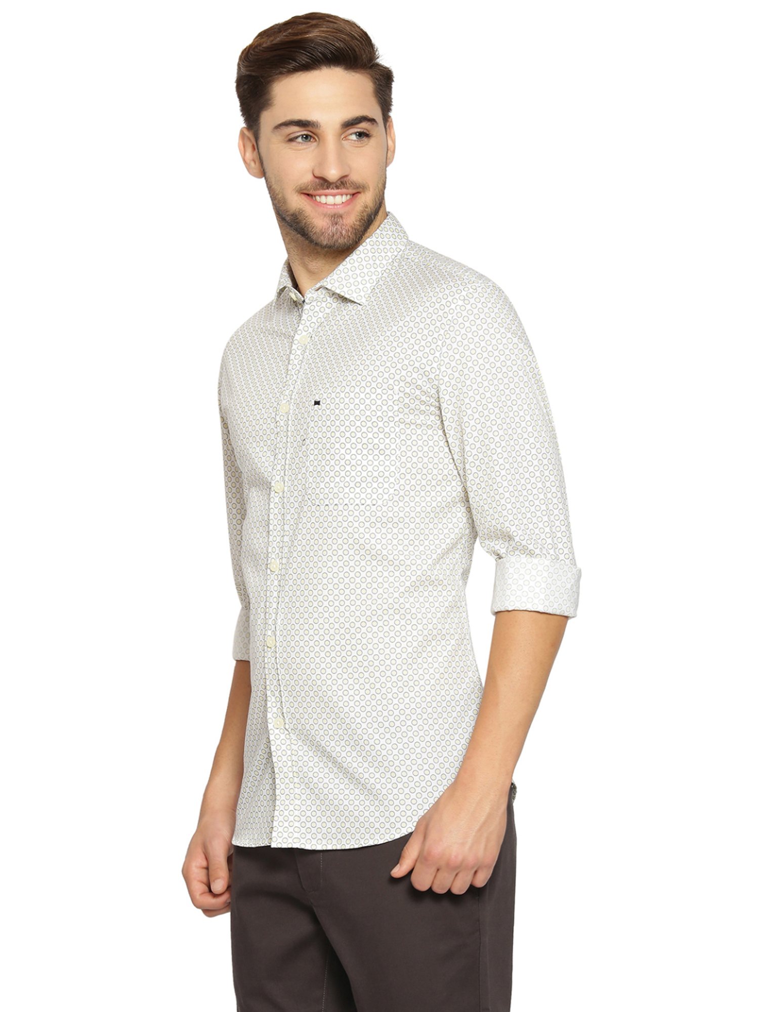 Spykar Blue Cotton Slim Fit Checks Shirt