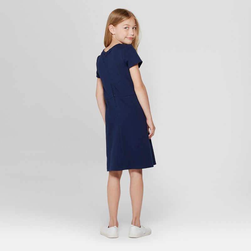 Girls' Uniform Knit Jumper - Cat & Jack™ Navy XS
