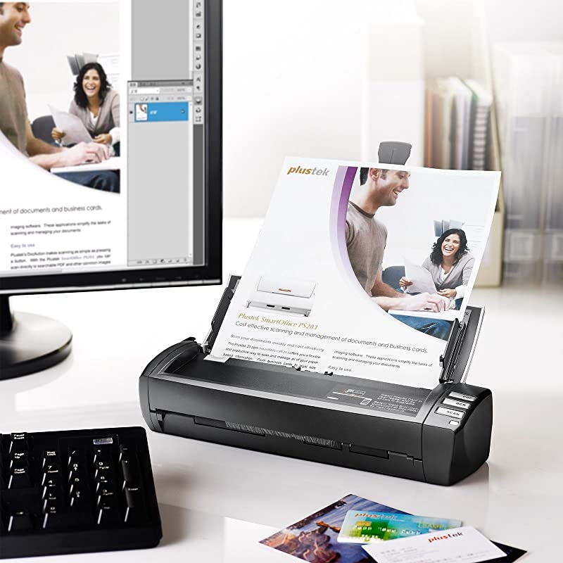 AD480 - Desktop Scanner for Card and Document, with 20 Page Paper Feeder and Exclusive Card Slot. for Windows only