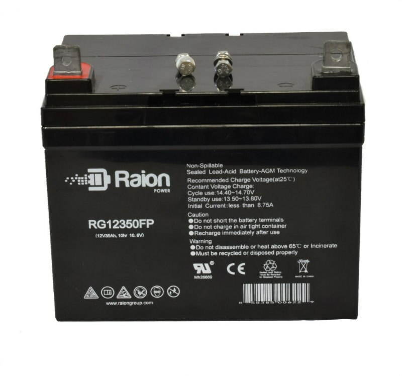 Raion Power 12V 35Ah Replacement Rechargeable U1 Battery For SigmasTek SP12-35 NB - 2 Pack