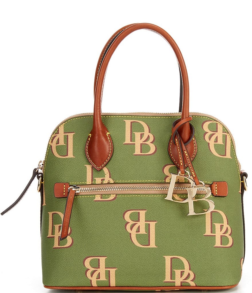 Dooney & Bourke Signature Monogrammed Collection Domed Satchel Bag