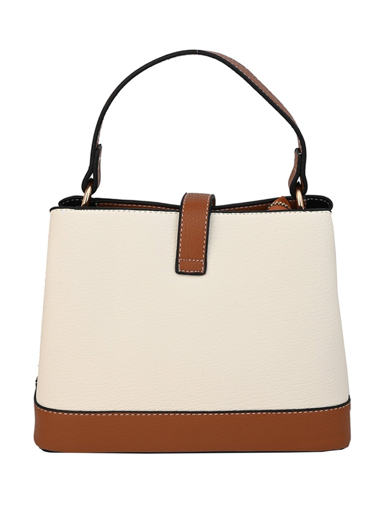 Favore Tan Solid Medium Satchels