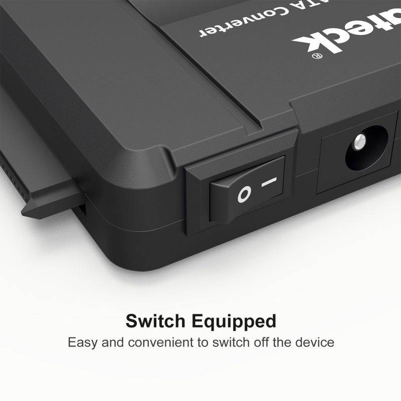 Inateck USB 3.0 to IDE/SATA External Hard Drive Reader Fit for Universal 2.5/3.5 HDD/SSD Hard Drive Disk, IDE to USB Adapter with 12V/2A Power Supply and USB 3.0 Cable, UA2001