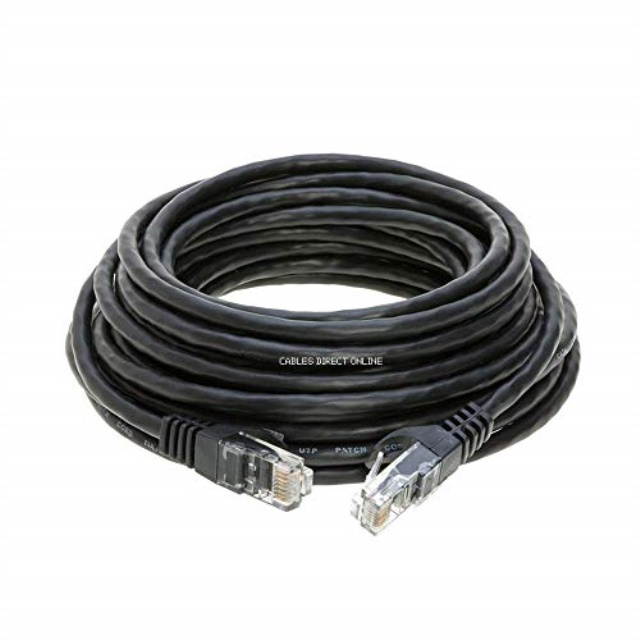 Cat5e 50FT Networking RJ45 Ethernet Patch Cable Xbox \ PC \ Modem \ PS4 \ Router - (50Feet) Black