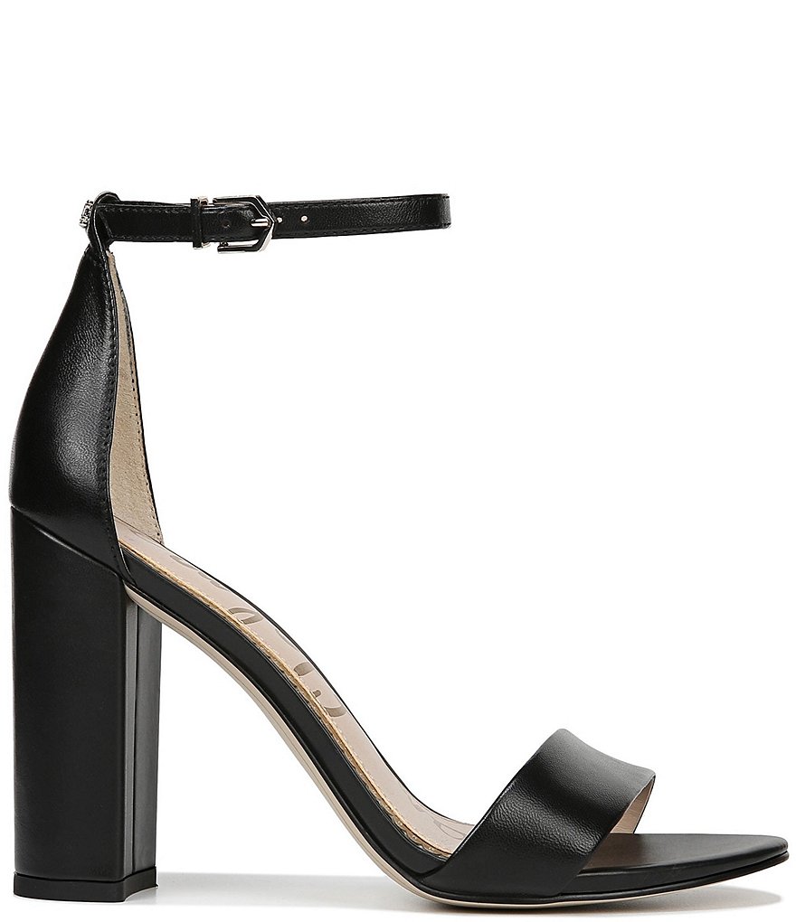 Sam Edelman Yaro Leather Ankle Strap Block Heel Dress Sandals