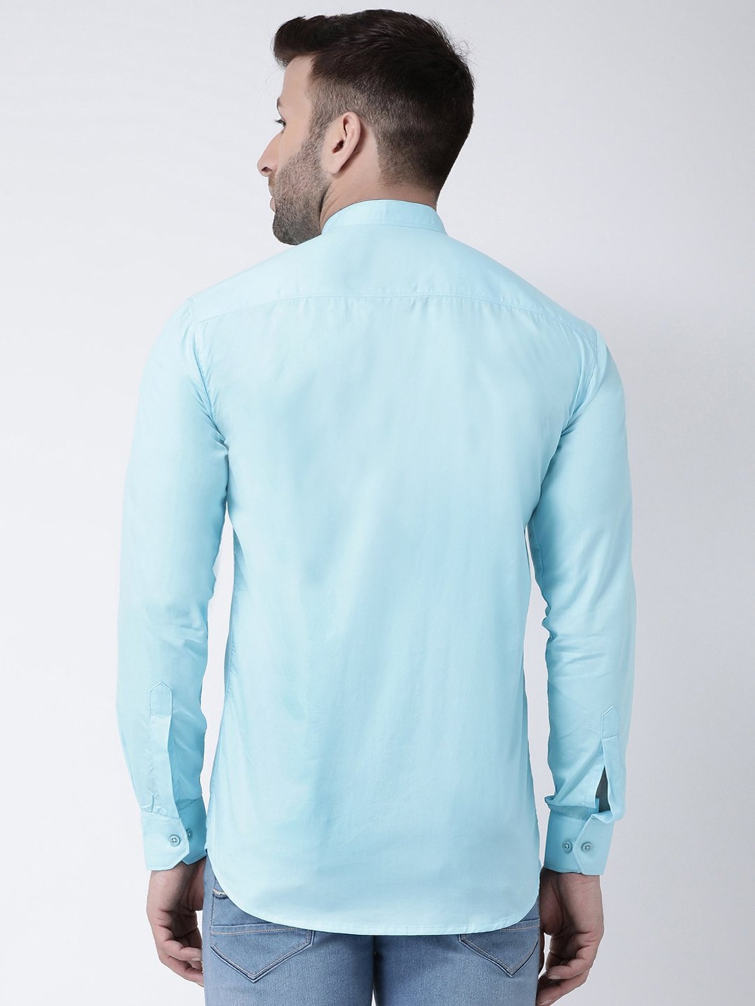 Hangup Plus Sky Blue Slim Fit Pure Cotton Shirt