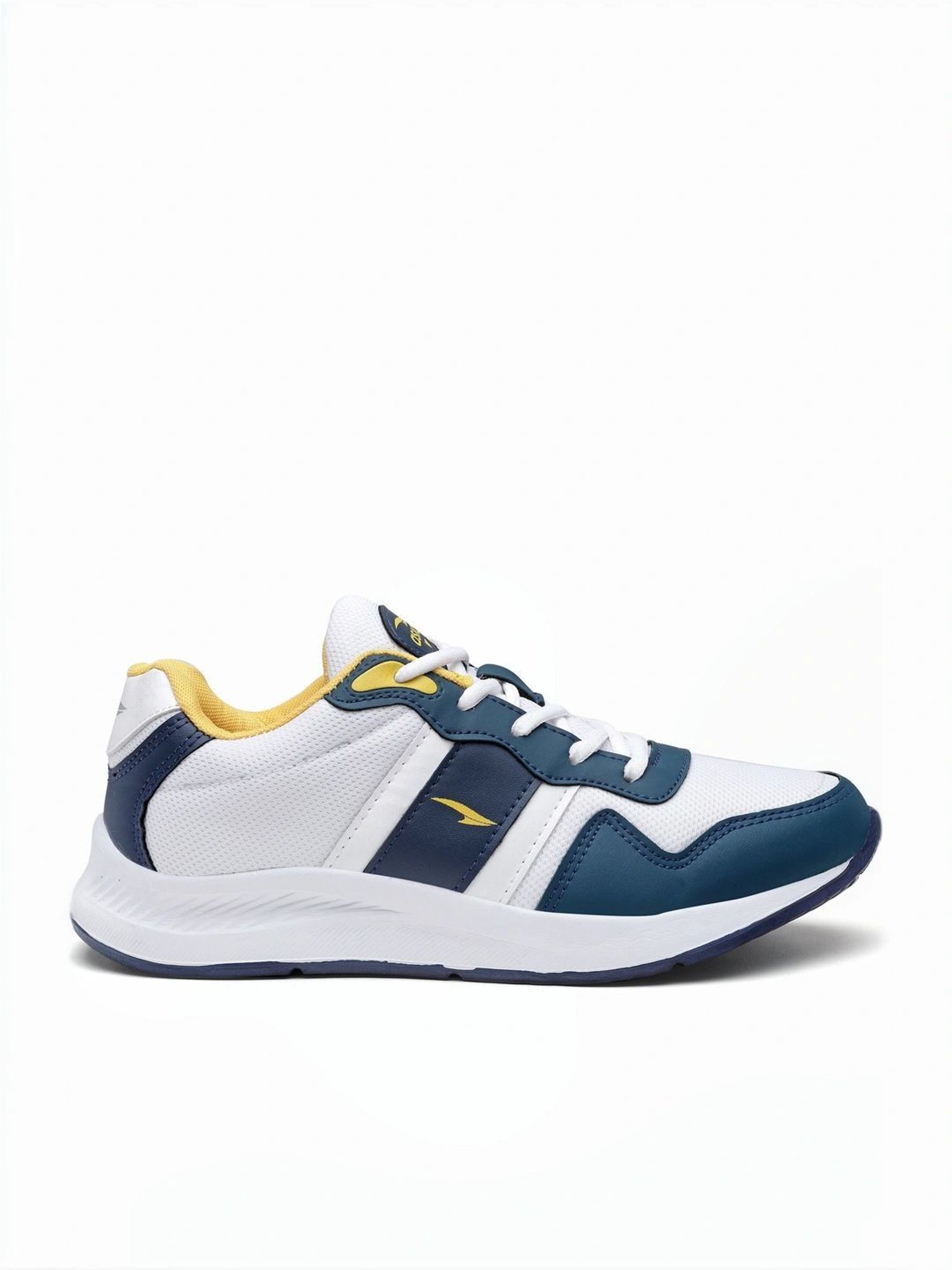 Asian Men's White & Navy Casual Sneakers