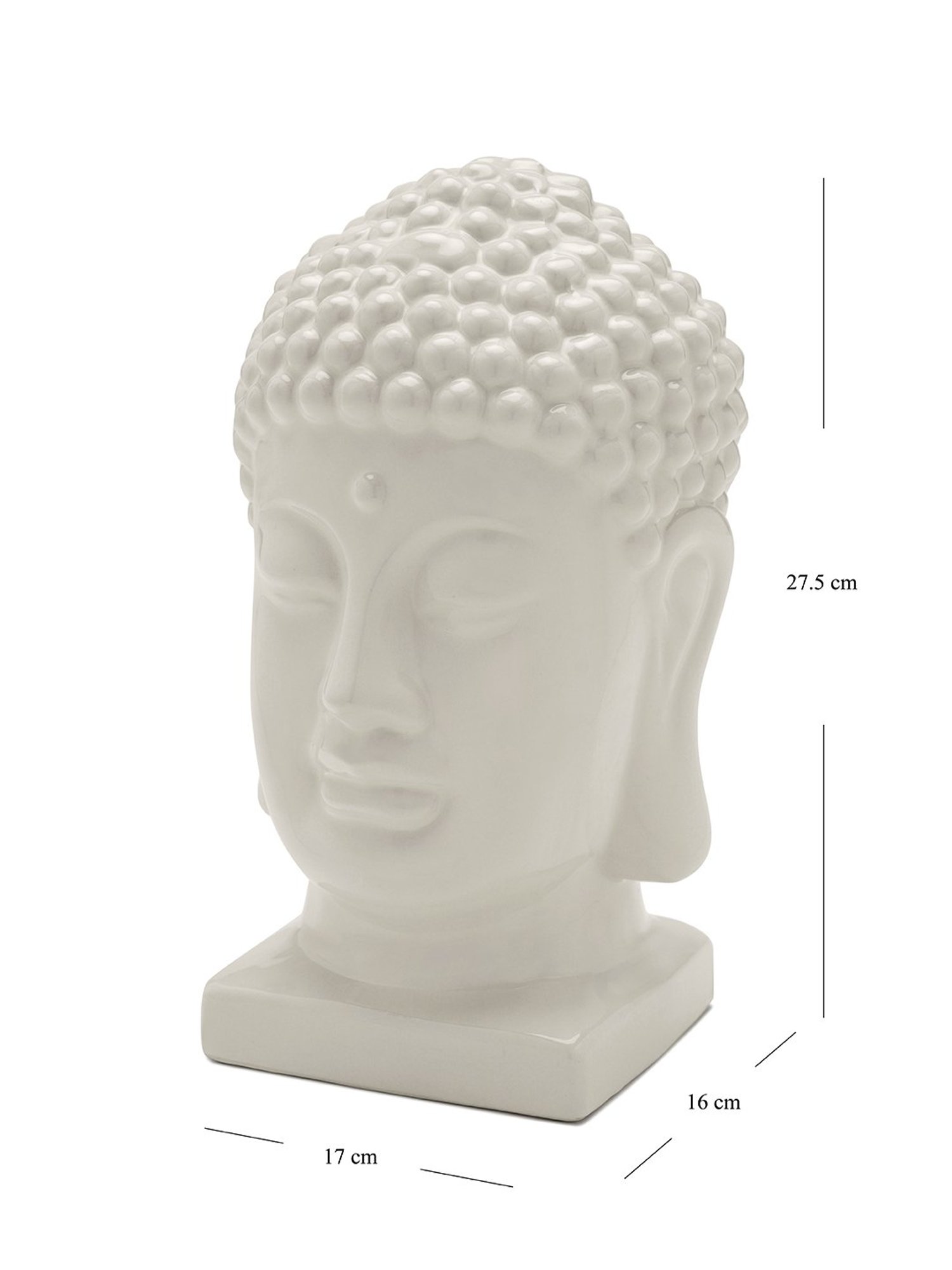 Pure Home and Living White Ceramic Textured Sculptures and Figurines
