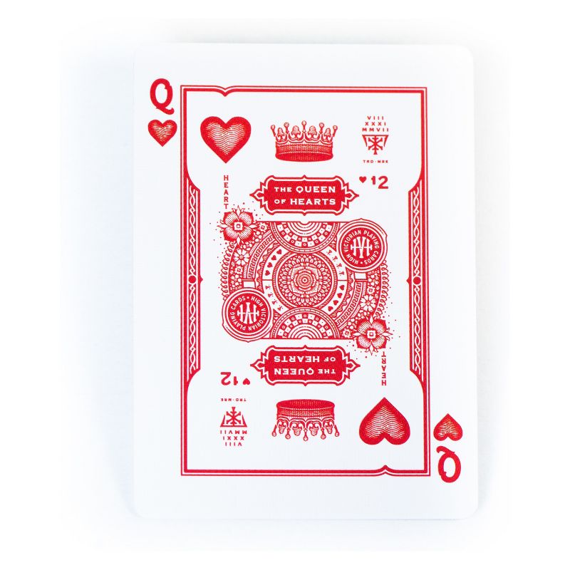 High Victorian Playing Cards Red