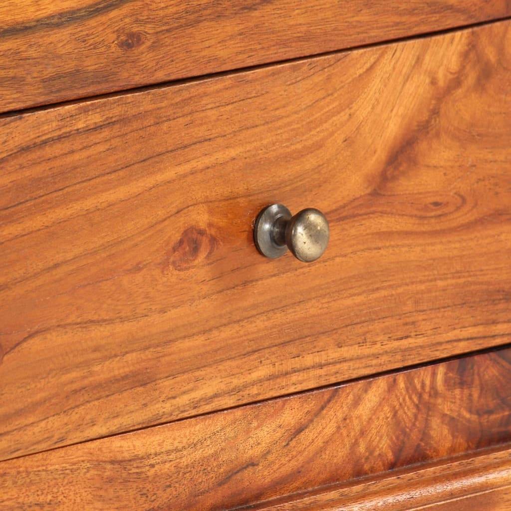 vidaXL Solid Acacia Wood TV Cabinet Sturdy Rustic 47.2" TV Drawer Stand Unit