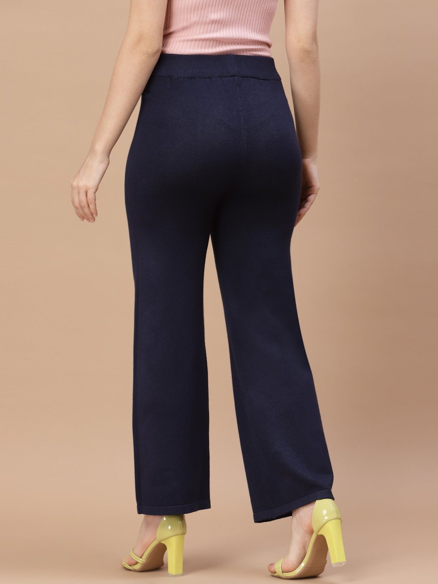 Mafadeny Navy Mid Rise Palazzos