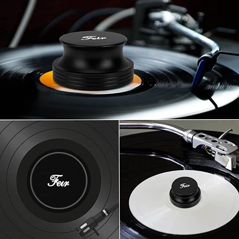 Weight Stabilizer Turntable Clamp - 14oz Premium Aluminum Weight Clamps for HiFi Turntable Vinyl Disc LP Player