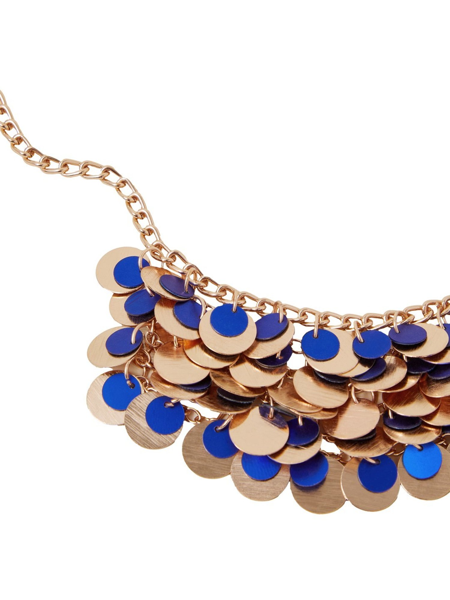 ToniQ Gold-Plated White Baroque Choker Necklace for Women