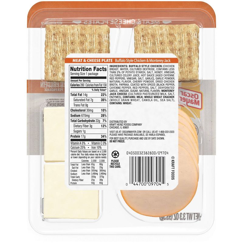 Oscar Mayer Natural Buffalo Style Chicken Breast with Monterey Jack Cheese Snack Plate - 3.3oz