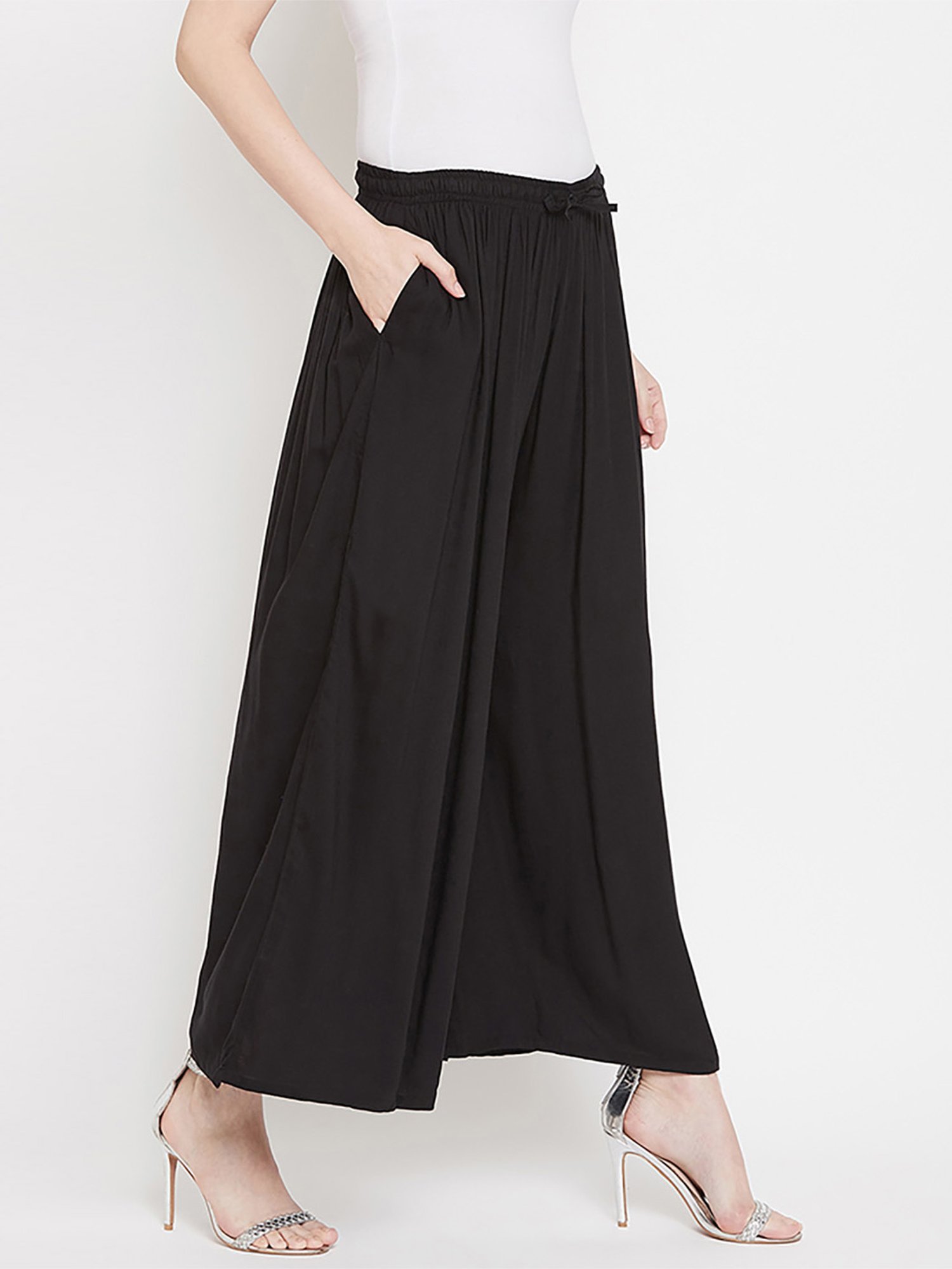 Castle Black Regular Fit Palazzos