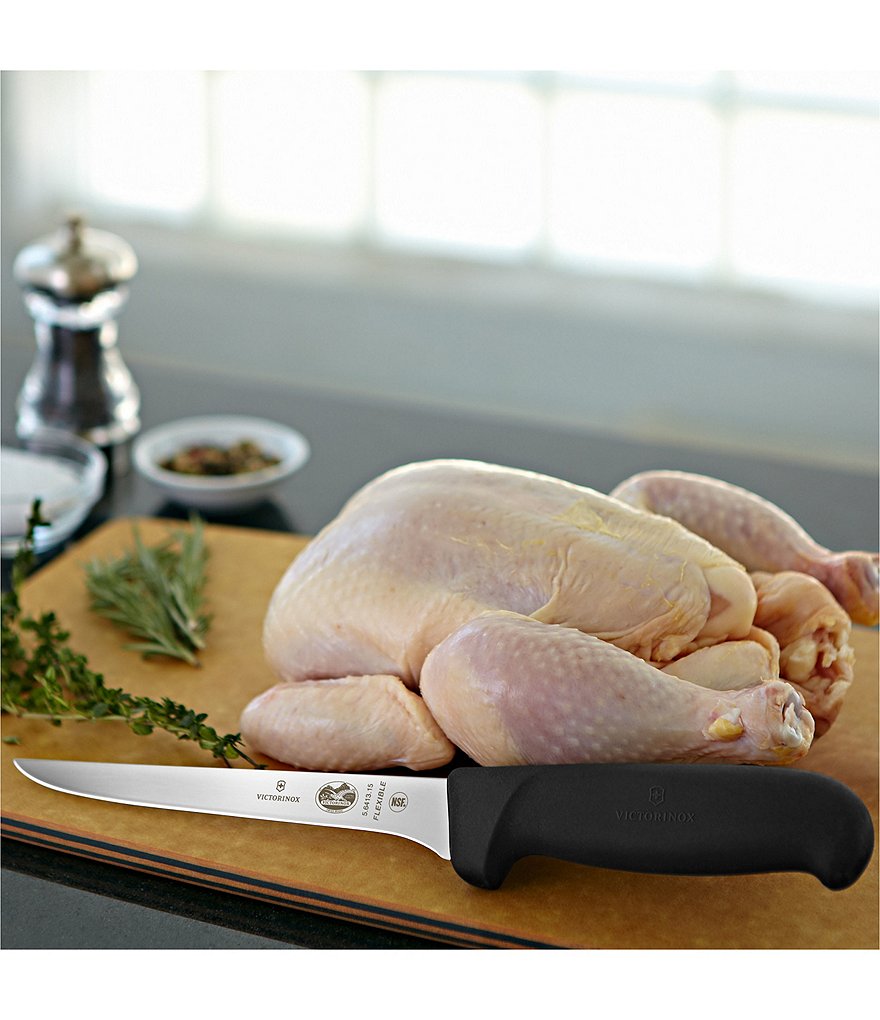 Victorinox Swiss Army 6#double; Fibrox Pro Boning Knife with Flexible Blade