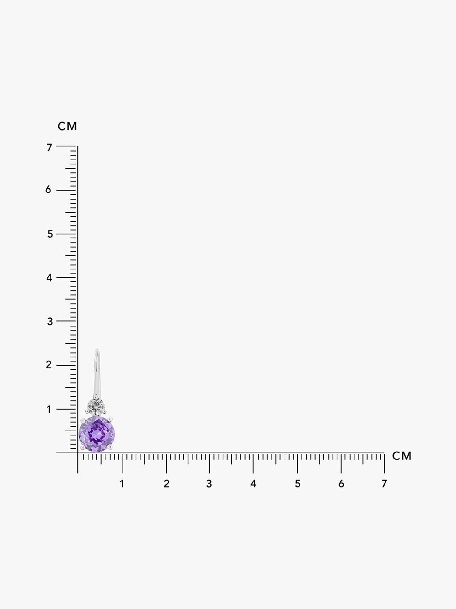 March by FableStreet Silver Lavender Slide-On Earrings for Women