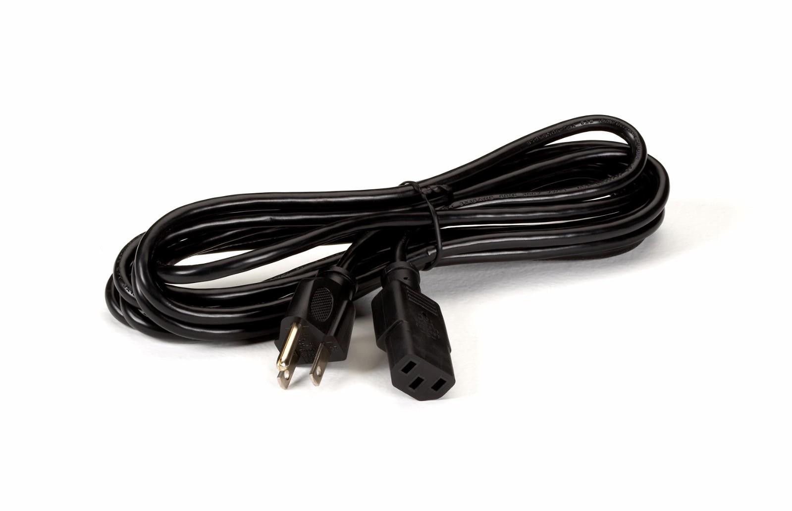POWER CORD - NEMA 5-15P TO IEC-60320-C13, 12-FT. (3.7-M), 45 DAY STANDARD RETURN