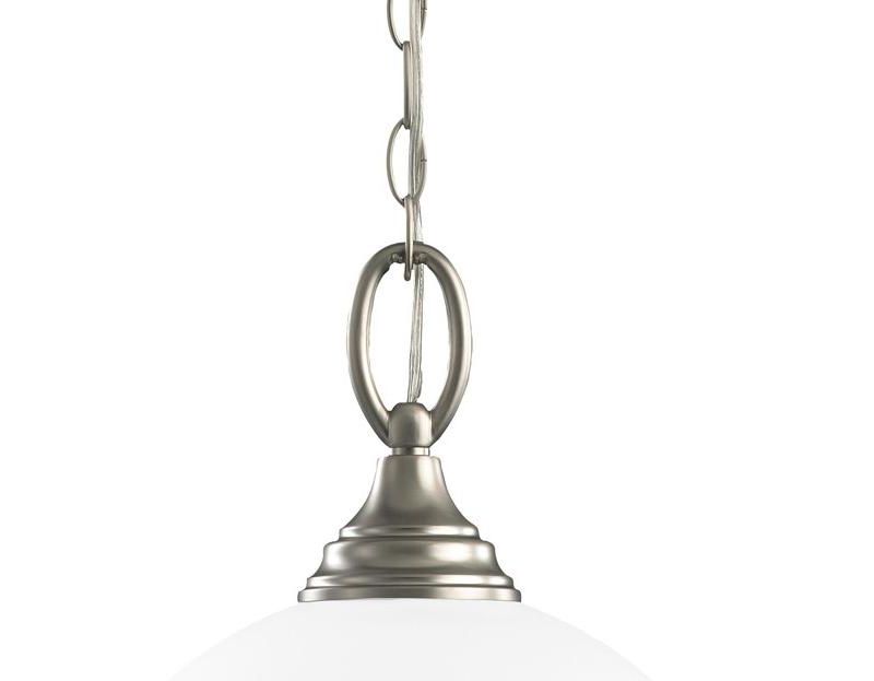Sea Gull Lighting Wheaton 1-Light 15" Brushed Nickel Pendant