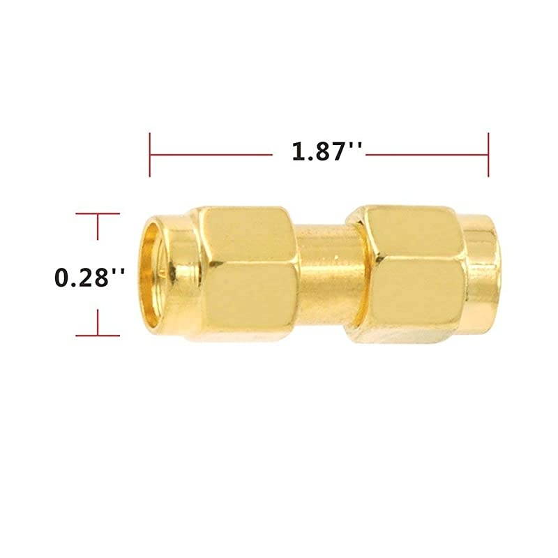 SMA Male to SMA Male Connectors 3Pack RF Coaxial Adapter SMA Male Coupler for Antenna Radio WiFi HT